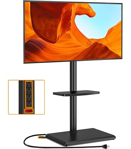 Amazon.com: Rfiver Swivel Floor TV Stand for 32-65 Inch Flat